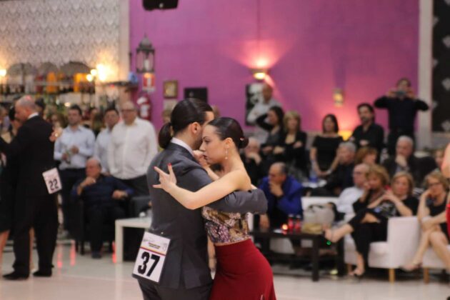 Giusy Citro e Simone Ferrara durante le fasi classificatorie del Campionato Regionale Campania e Molise di Tango Argentino 2018
