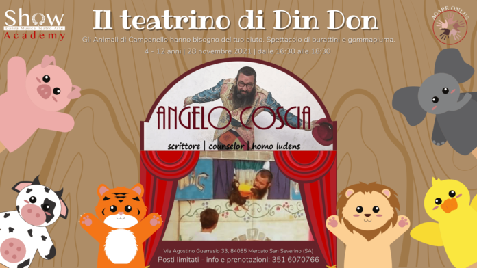 Il teatrino di Din Don di Angelo Coscia - Gli Animali di Campanello hanno bisogno del tuo aiuto. Spettacolo di burattini e gommapiuma 2021